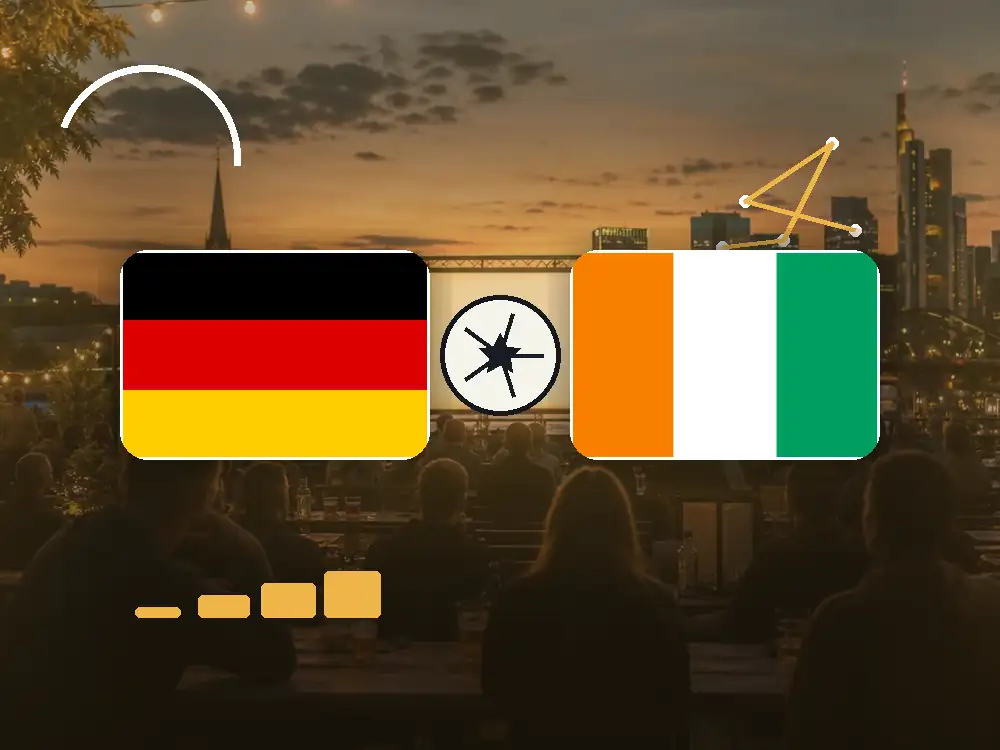 Deutschland gegen Elfenbeinküste in Frankfurt schauen mit passenden Flaggen im WM-2026-Spielplan