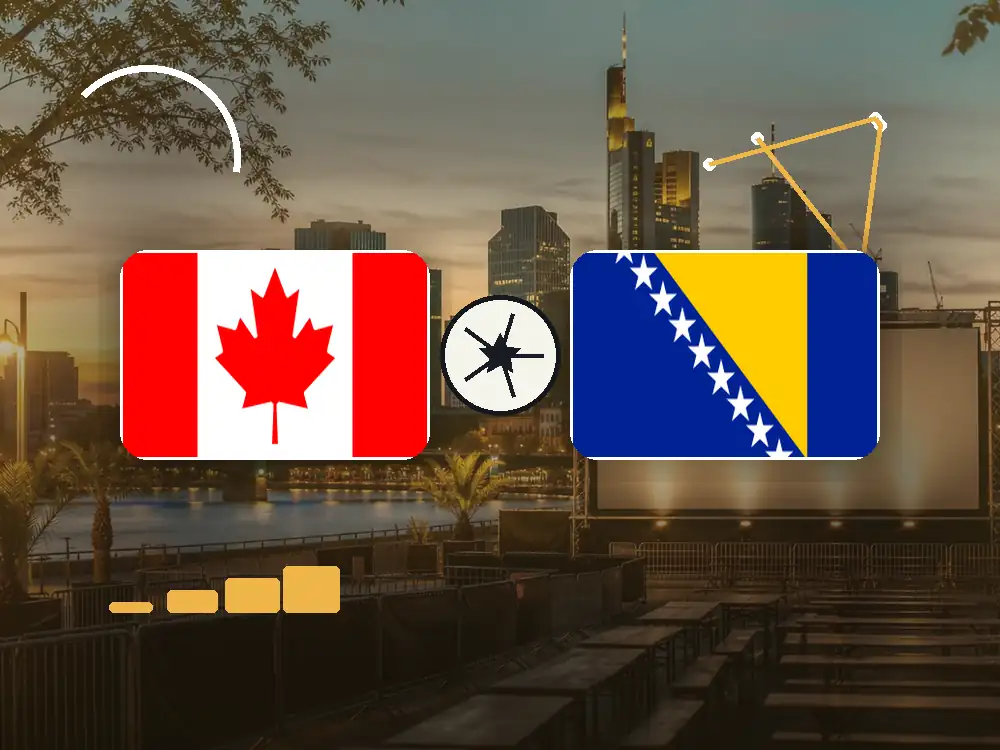 Kanada gegen Bosnien und Herzegowina in Frankfurt schauen mit passenden Flaggen im WM-2026-Spielplan