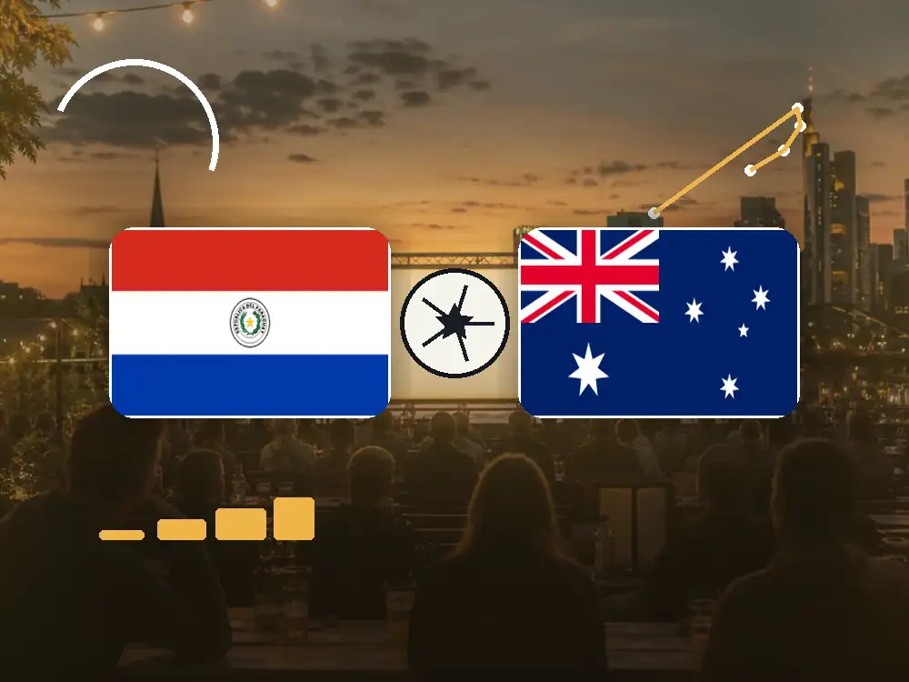 Paraguay gegen Australien in Frankfurt schauen mit passenden Flaggen im WM-2026-Spielplan