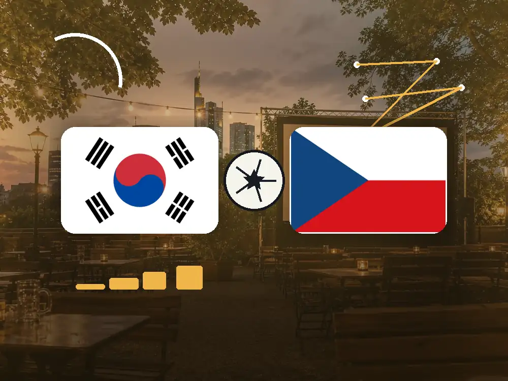 Südkorea gegen Tschechien in Frankfurt schauen mit passenden Flaggen im WM-2026-Spielplan