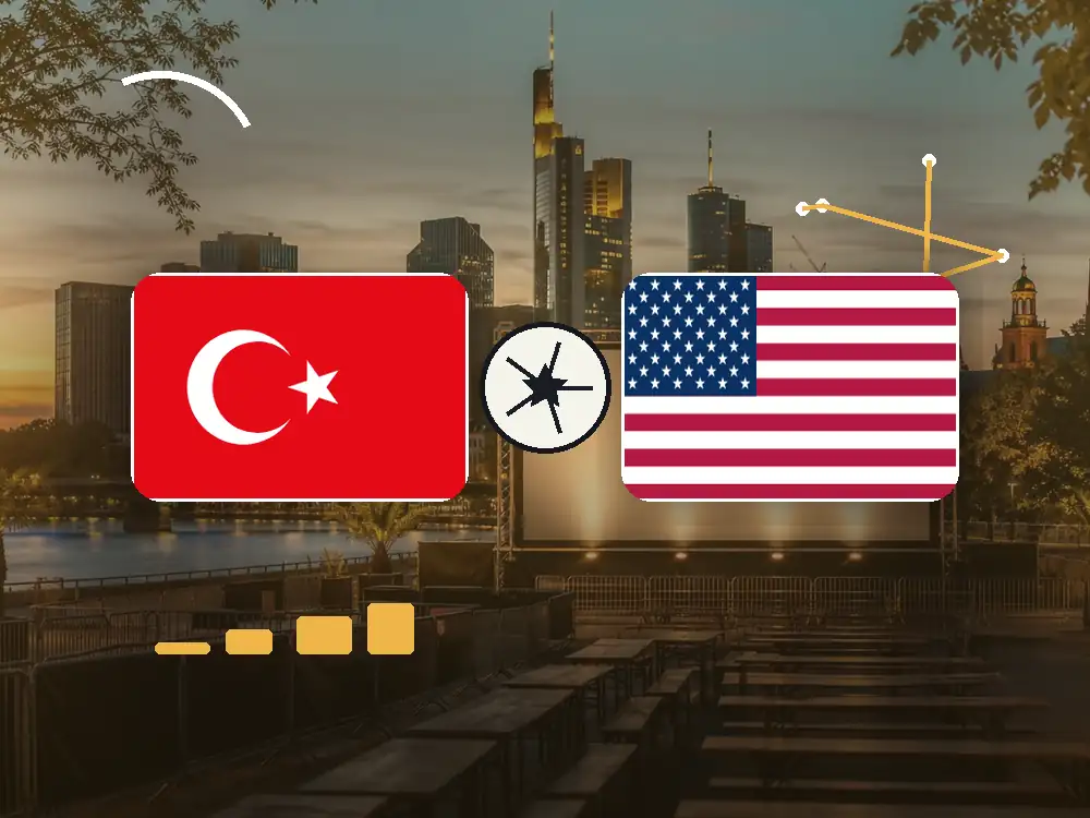 Türkei gegen USA in Frankfurt schauen mit passenden Flaggen im WM-2026-Spielplan