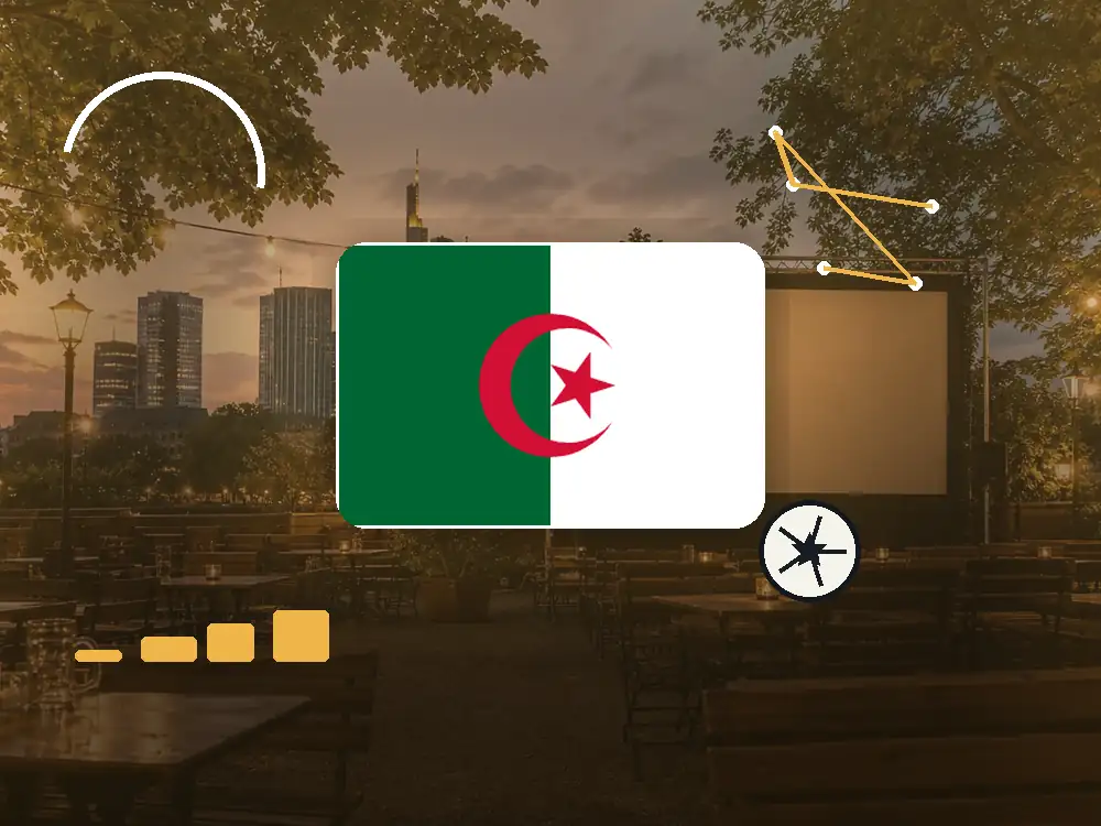 Flagge von Algerien als Public-Viewing-Motiv für Frankfurt
