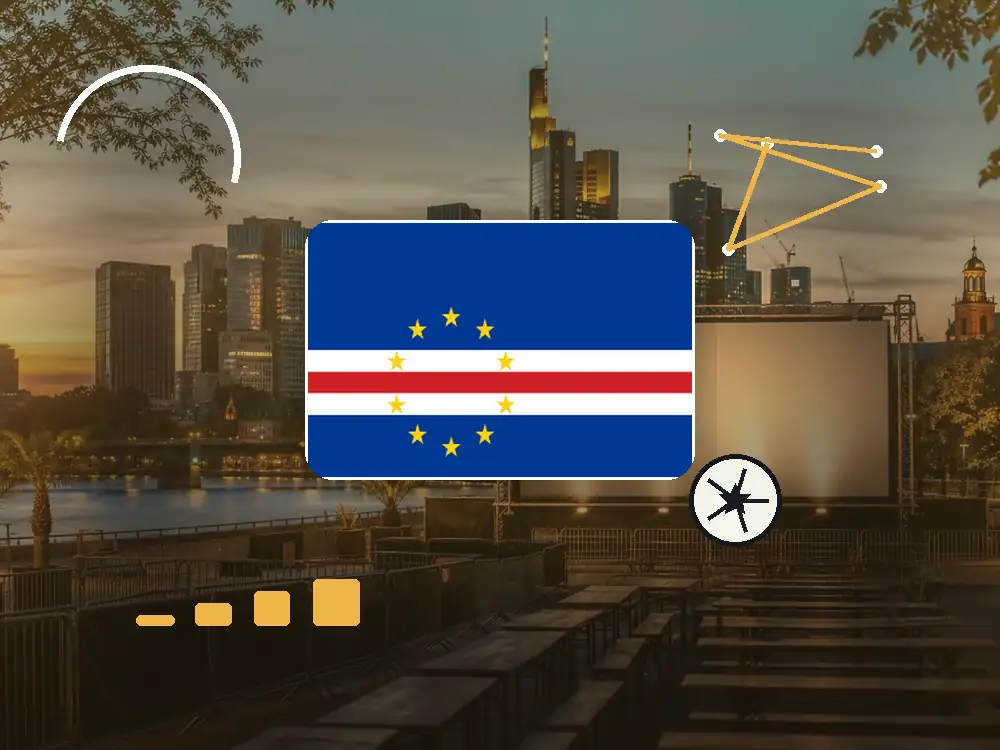 Flagge von Cabo Verde als Public-Viewing-Motiv für Frankfurt
