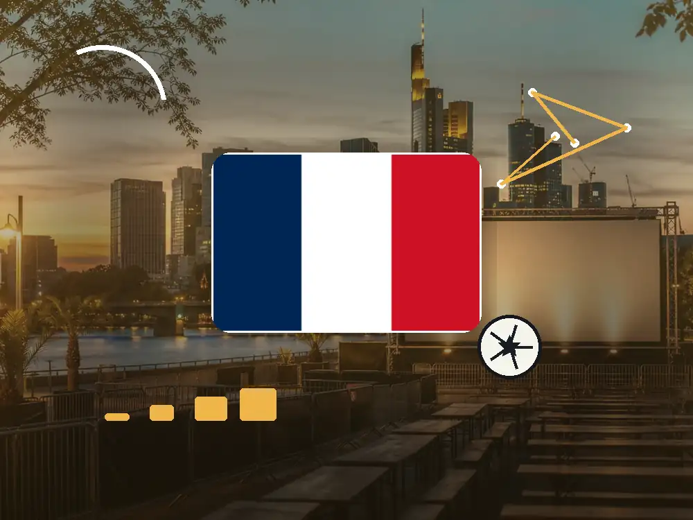 Flagge von Frankreich als Public-Viewing-Motiv für Frankfurt