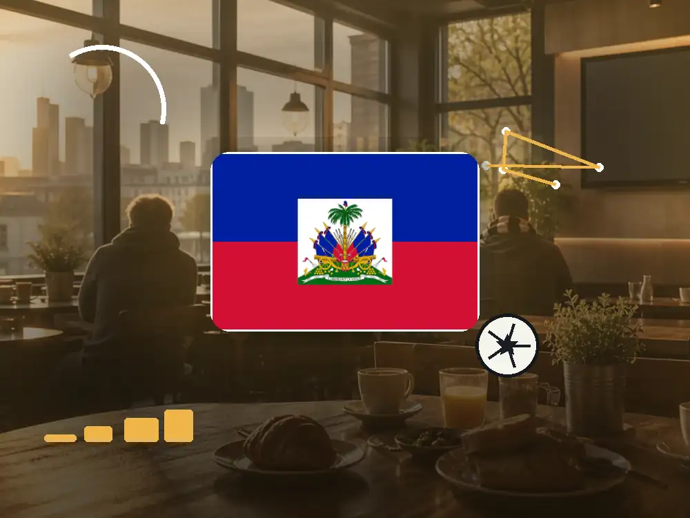Flagge von Haiti als Public-Viewing-Motiv für Frankfurt