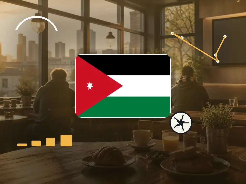 Flagge von Jordanien als Public-Viewing-Motiv für Frankfurt