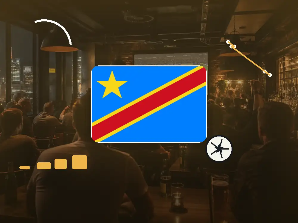 Flagge von DR Kongo als Public-Viewing-Motiv für Frankfurt
