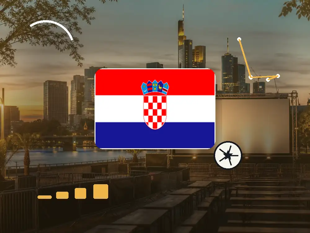 Flagge von Kroatien als Public-Viewing-Motiv für Frankfurt