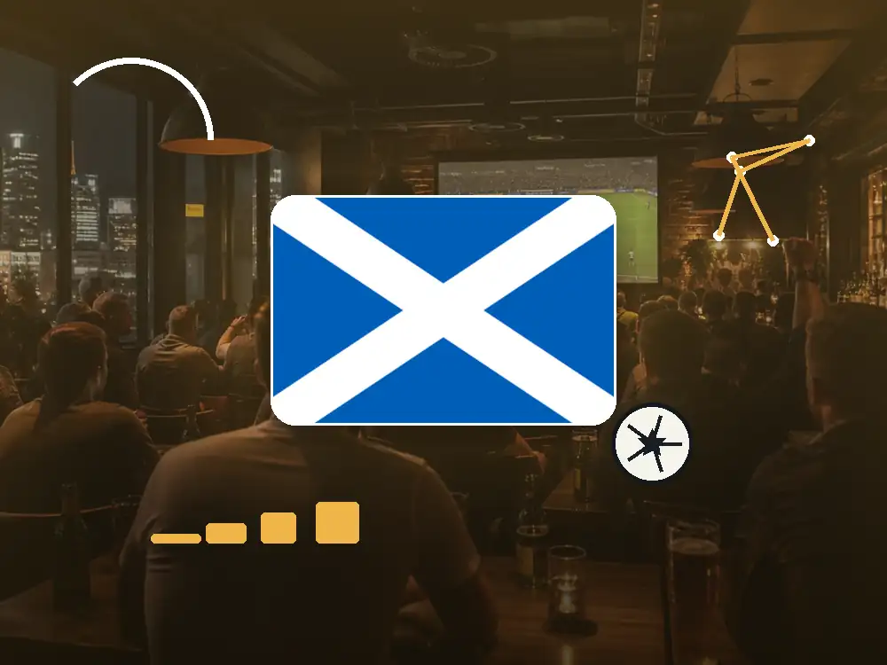 Flagge von Schottland als Public-Viewing-Motiv für Frankfurt