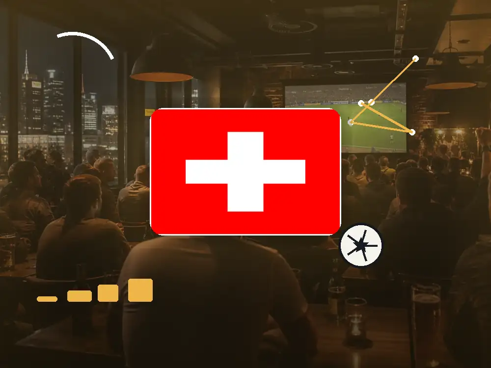 Flagge von Schweiz als Public-Viewing-Motiv für Frankfurt
