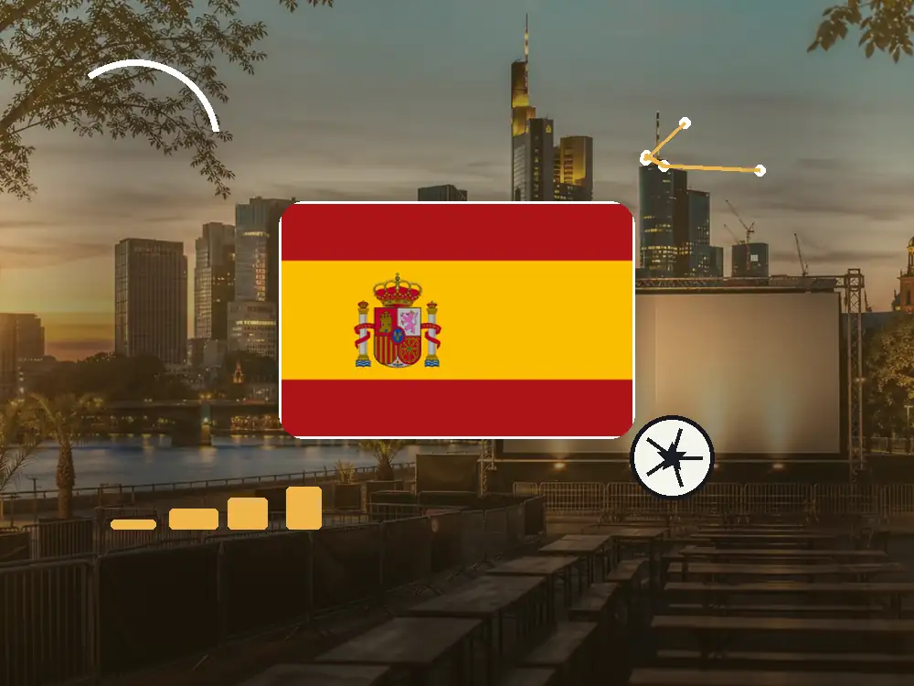 Flagge von Spanien als Public-Viewing-Motiv für Frankfurt